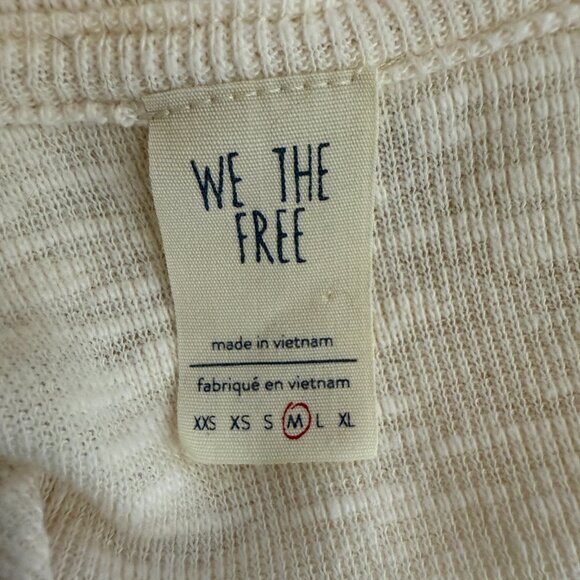 Free People We the Free Don't Forget Me Top Womens Medium Ivory Long Sleeve Boho - Picture 14 of 16